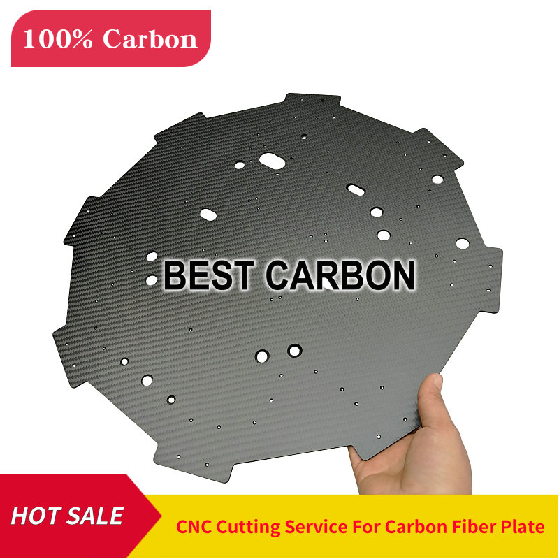 Crepe Pan Carbon - Aangepaste koolstofvezelplaat CNC-snijservice, koolstofvezelplaat, laminaat, middenplaat,