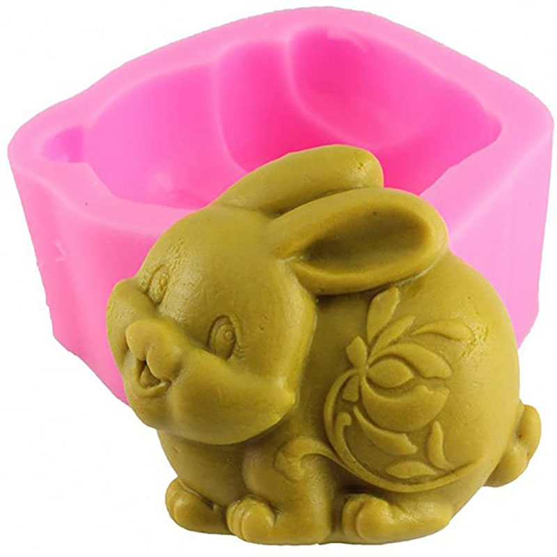 Bunny Cake Mold - Konijn siliconen zeep mal Paasdag Bunny