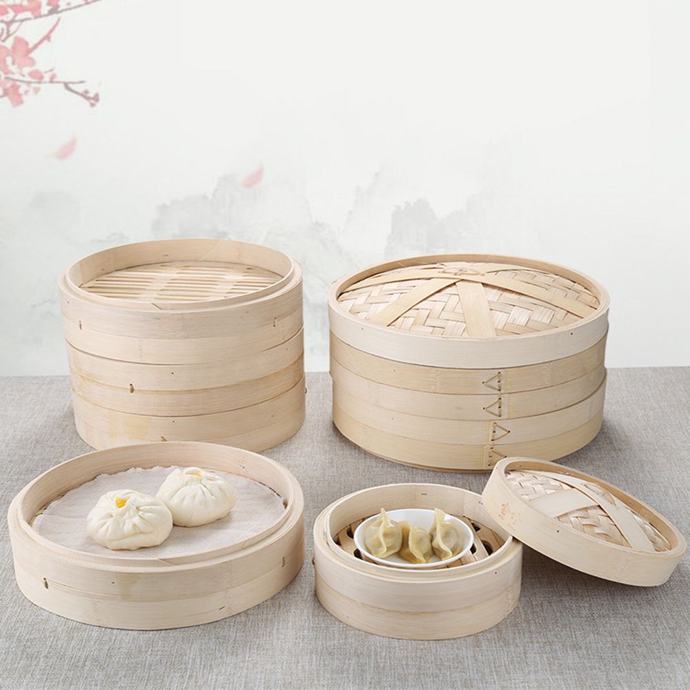 Stoompan met deksel, kookgerei - Bao Steamer Bamboo recensie en prijs